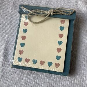 Vintage Cottagecore Wooden Notepad Holder Wall Hanging!